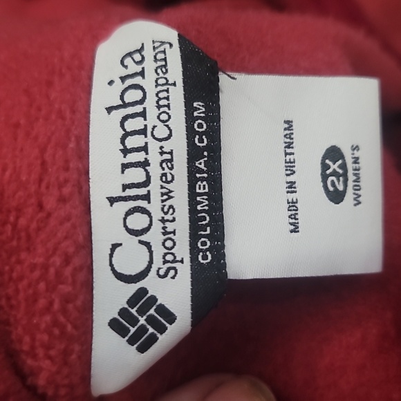 Columbia benton springs brick red full zip fleece coat jacket plus size 2x - Picture 2 of 6